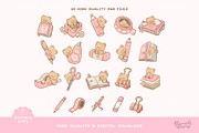 Sweet Stationeries Cute Bear Clipart, an Animal Illustration by Blumensdiary (Thumbnail 2 of 6)