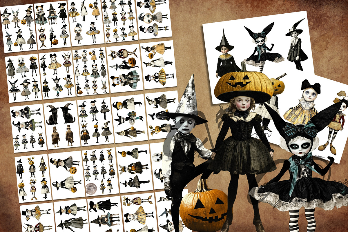 Old-Timey Tricks: Vintage Halloween, a Person Illustration by NiiiNArt (Photo 4 of 6)