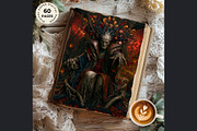 Harvest Ritual Horror Digital Paper, a Seasonal Illustration by ThatsDesignArt (Thumbnail 14 of 15)