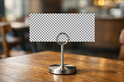 Restaurant Table Card Stand Mockup, an Advertising Mockup by Designer Dude (Thumbnail 2 of 2)