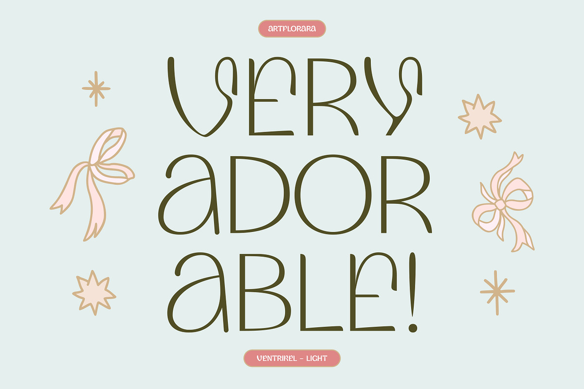 VENTRIKEL Display Variable Font, a Sans Serif Font by Artflorara (Photo 11 of 21)