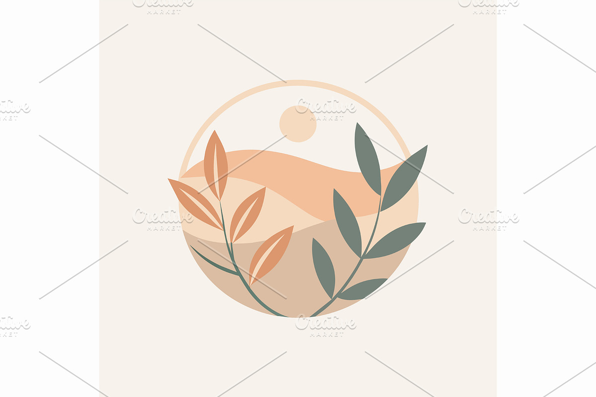 A plant enclosed within a circular s, a Graphic by Iftikhar Alam