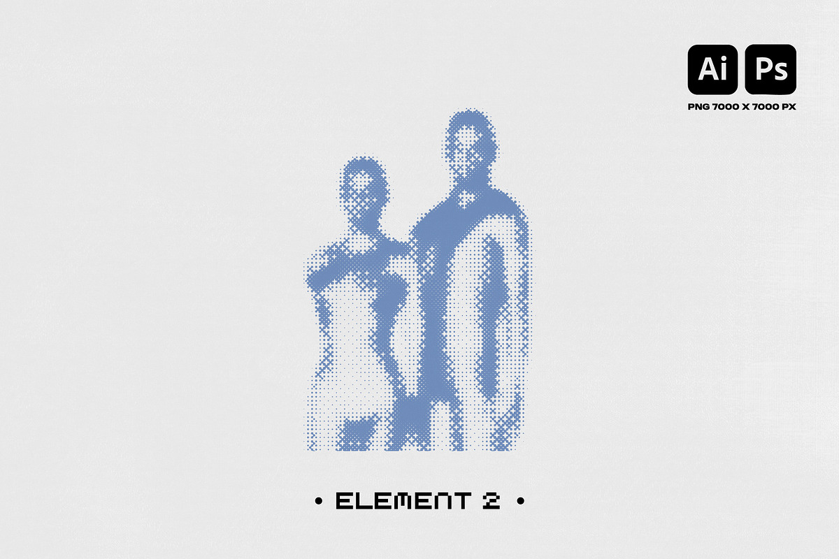 Y2K OPTICAL GRAPHIC VECTOR SET, an Object Graphic by BonkiStudio (Photo 3 of 7)
