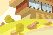 Beautiful Modern Villa, an Illustration by LEKS illustrations (Thumbnail 3 of 3)