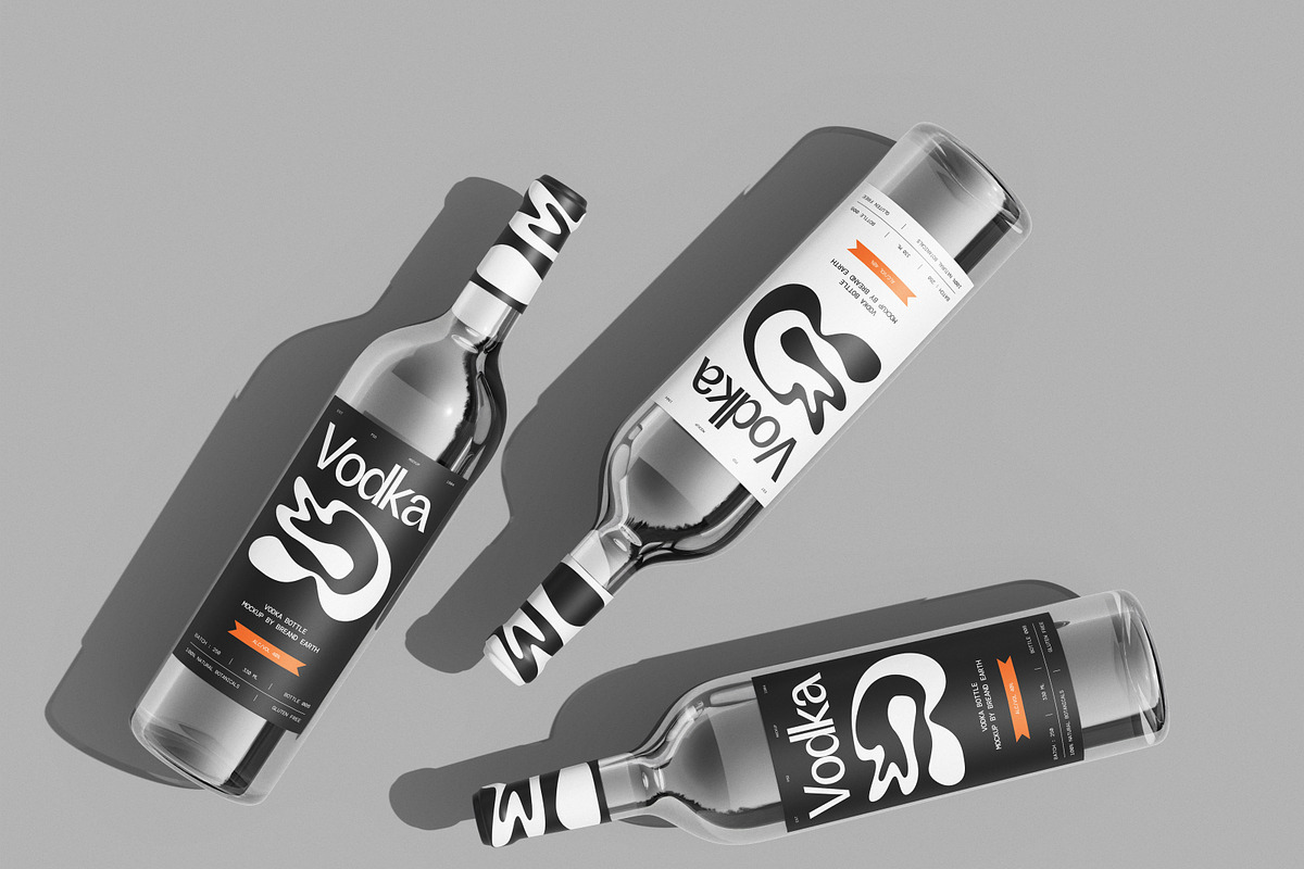 Vodka Bottle Mockup, a Packaging Mockup by Brand Earth (Photo 4 of 4)