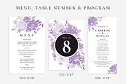 Ultra violet wedding set, an Invitation Template by Helen Halik art (Thumbnail 6 of 8)