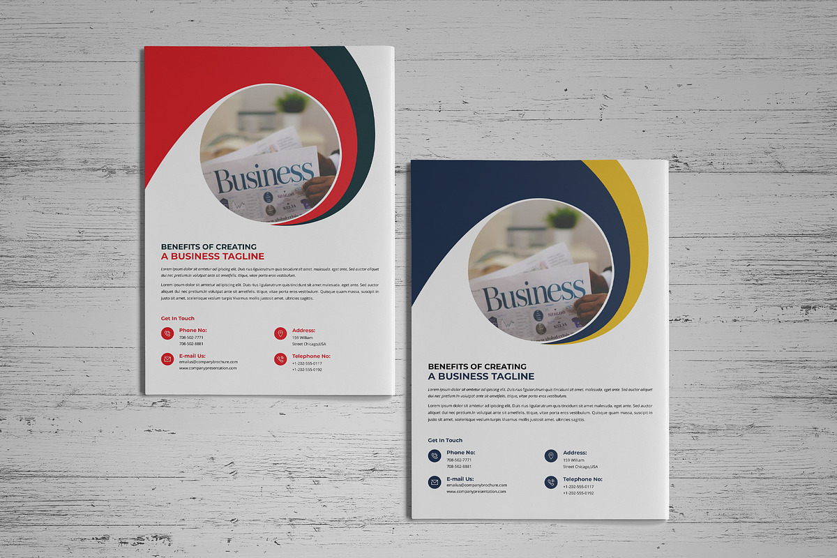 Company Brochure Bifold Template, a Brochure Template by SamiSimply7 (Photo 5 of 5)