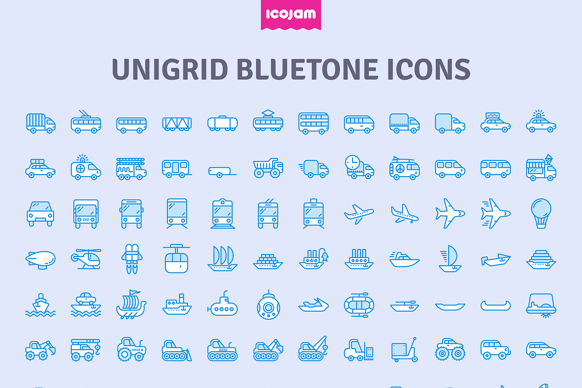 3552 Unigrid Bluetone icons, a Duotone Icon by Icojam store (Photo 4 of 14)