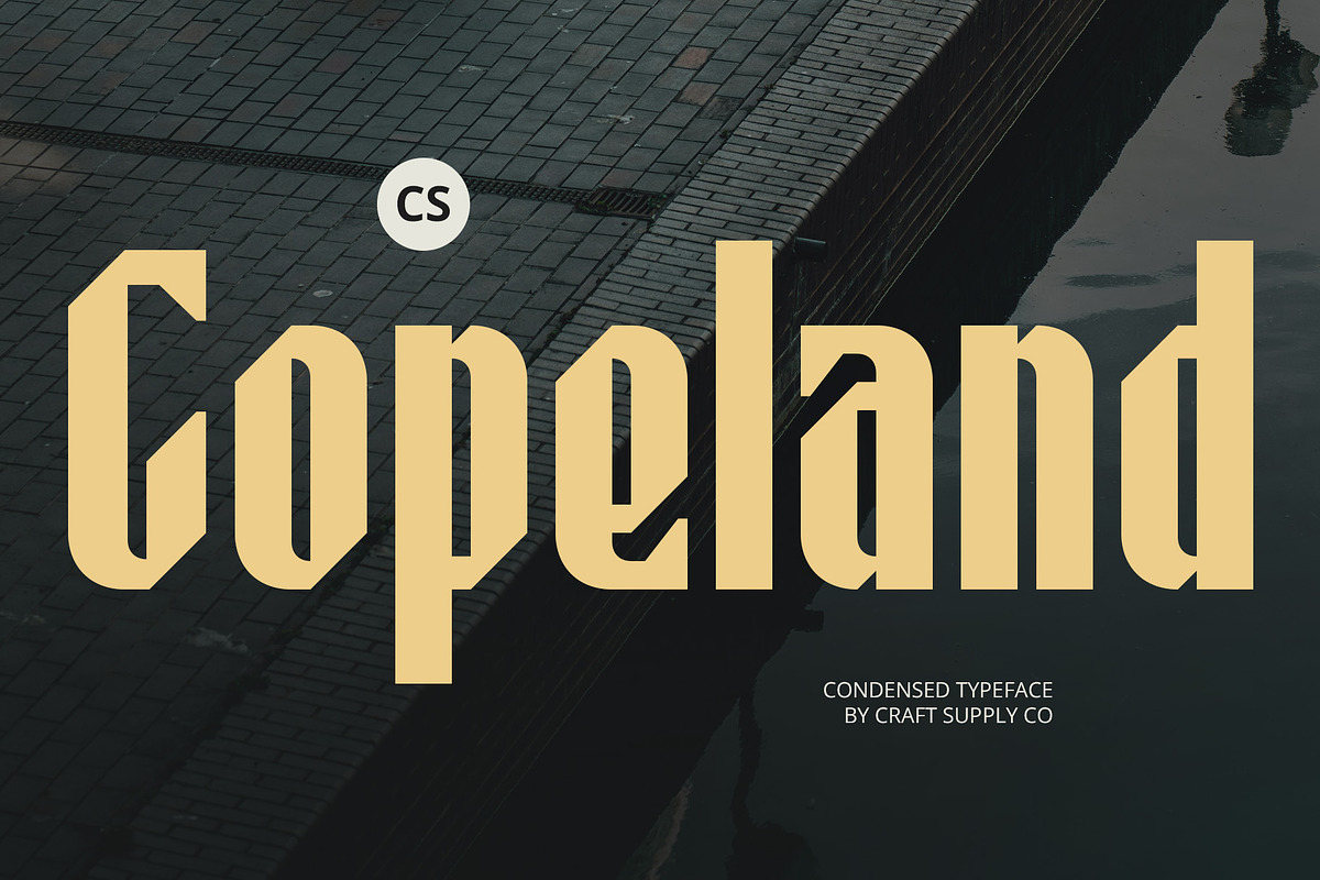 CS Copeland – Condensed Font, a Sans Serif Font by Craft Supply Co. (Photo 1 of 8)