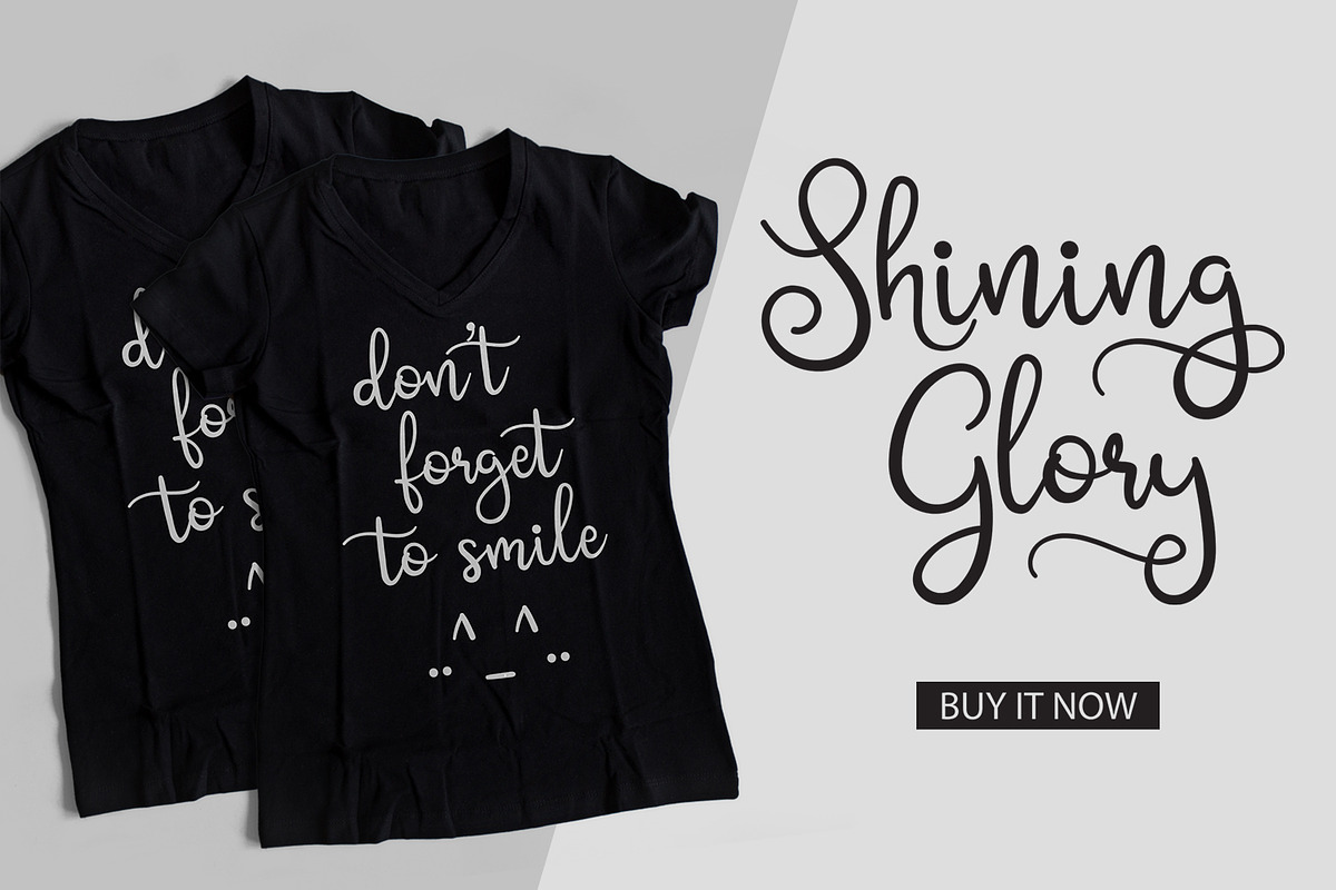 Shining Glory Script Font, a Script Font by LetterJos (Photo 5 of 10)