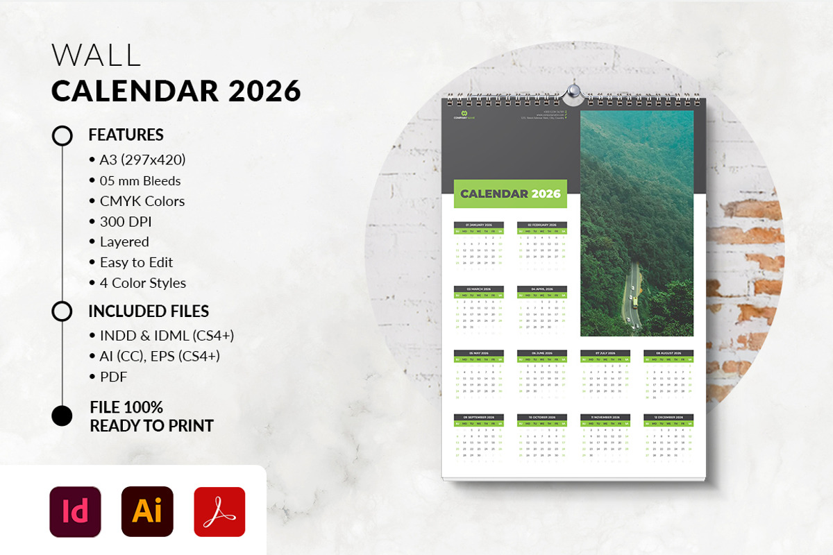 A3 Wall Calendar 2026 preview 5
