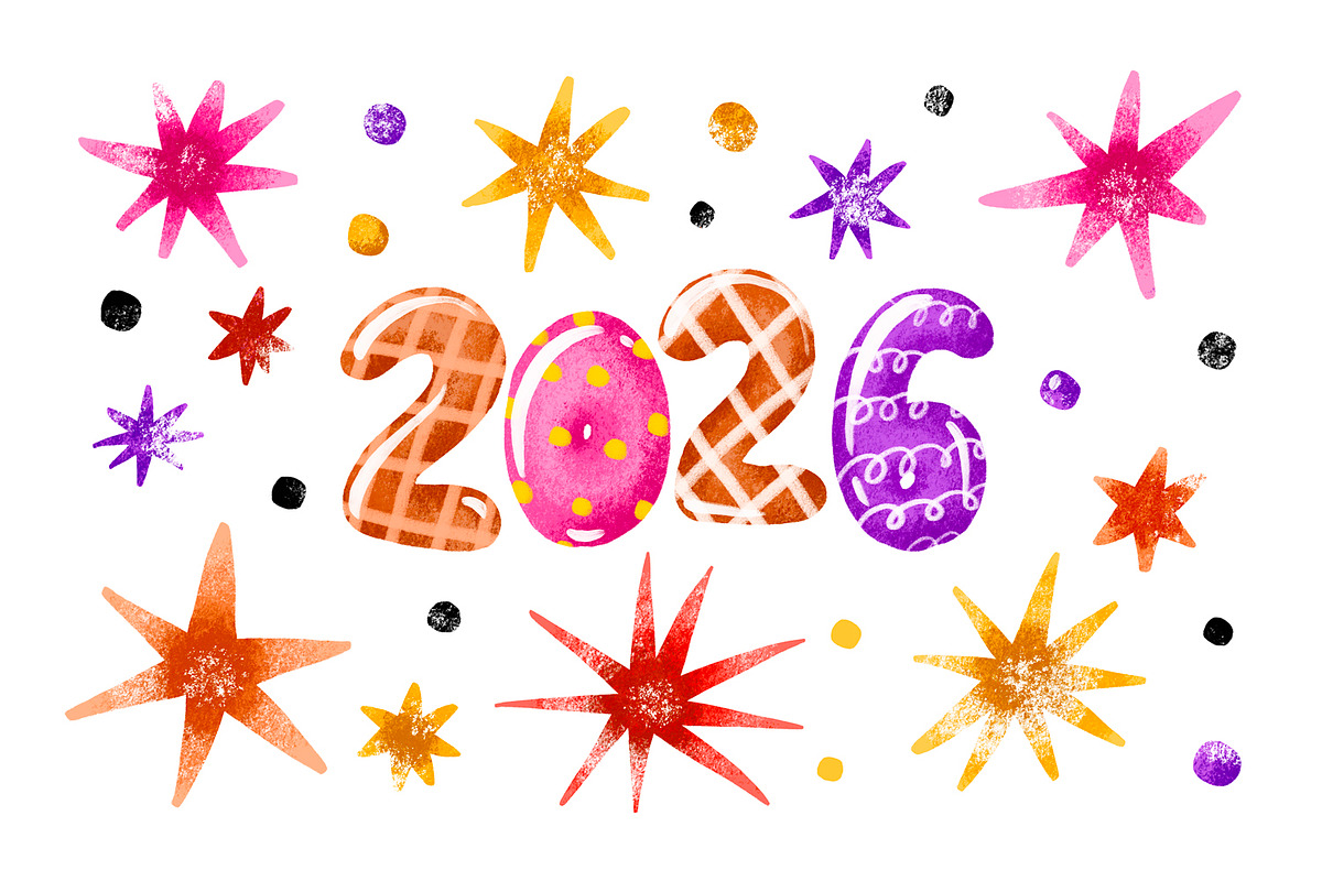Happy New Year 2026 Design. Colorful, an Object Graphic by the_myro