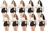 Self Love Girl Clipart, a Person Illustration by GlamArtZhanna (Thumbnail 2 of 5)