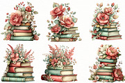 Whimsical Spring Book stack Clipart, an Illustration by Designworld (Thumbnail 2 of 8)