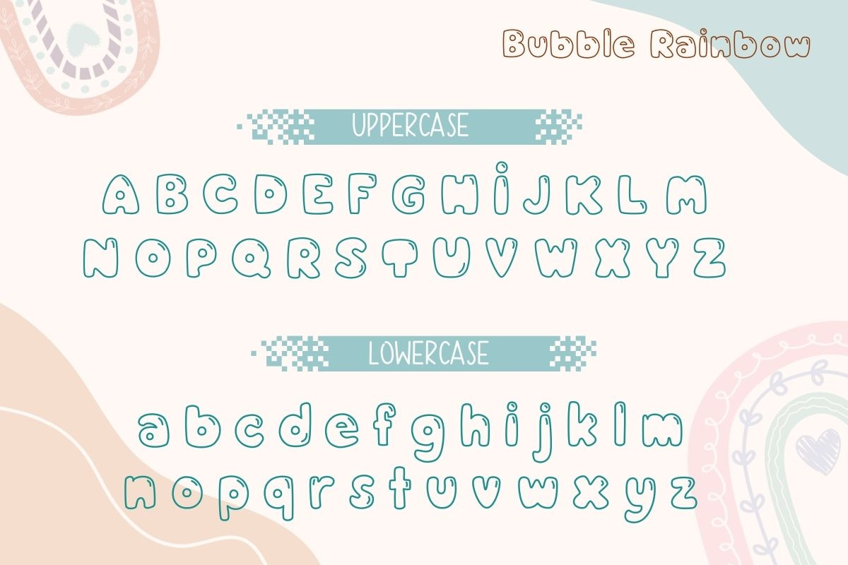 Bubble Rainbow - Outline Font, a Symbol Font by AnningArts (Photo 6 of 8)