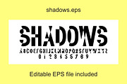 SHADOW Experimental Display Font, a Sans Serif Font by Guten Tag Vector (Thumbnail 6 of 7)