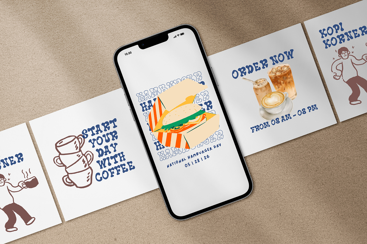 Food Imaji - Coffee Shop Logo Font, a Handwritten Font by Illushvara Design (Photo 9 of 10)