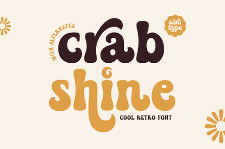 Crab Shine - Cool Retro Font, a Handwritten Font by Airotype