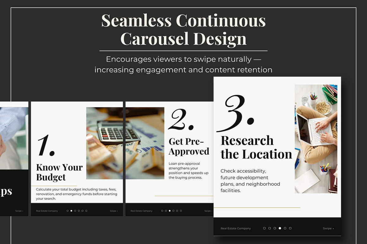 Black Gold Real Estate Instagram Kit, a Social Media Template by Everyday Perfection (Photo 8 of 11)