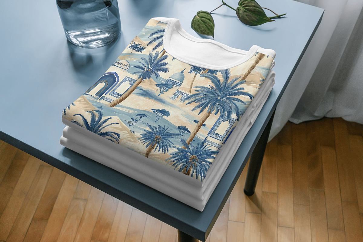 10 Ahmed's Tranquil Palms Patterns, a Pattern Graphic by Inknfolly (Photo 5 of 6)