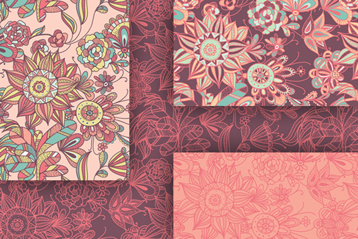 Floral romantic papers pack preview 2