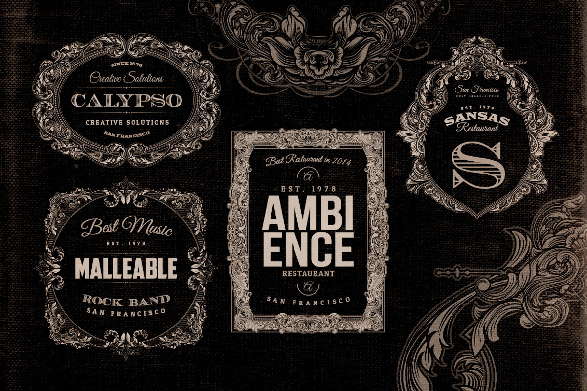10 Frames Vol.7 - Victorian Ornament preview 4