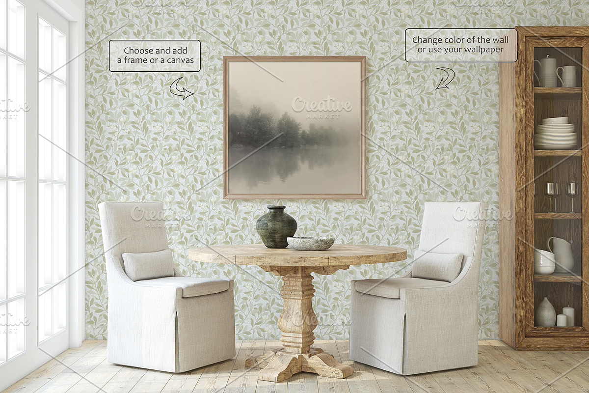 CALIFORNIA HOME Wall&Frame Mockup, a Print Template by MyHomeMockups (Photo 4 of 11)