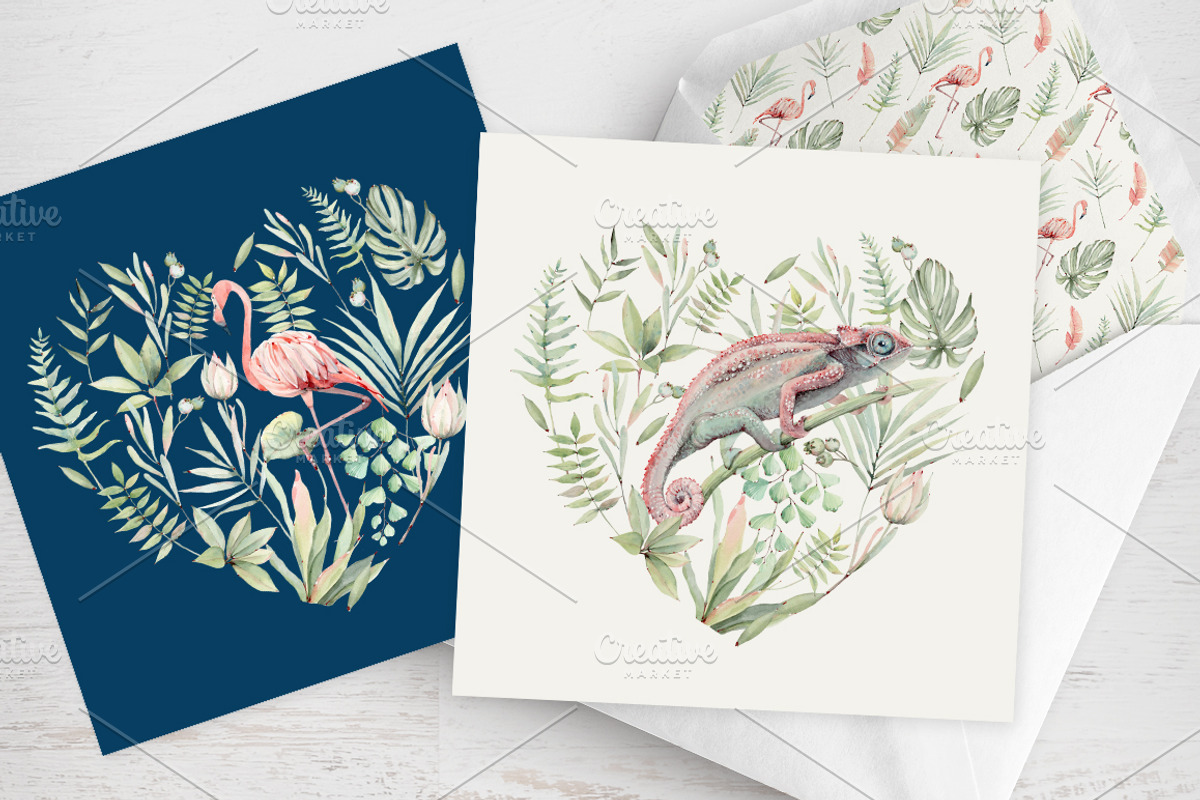 JUNGLE WIND Watercolor set, an Animal Illustration by Lemaris (Photo 5 of 9)
