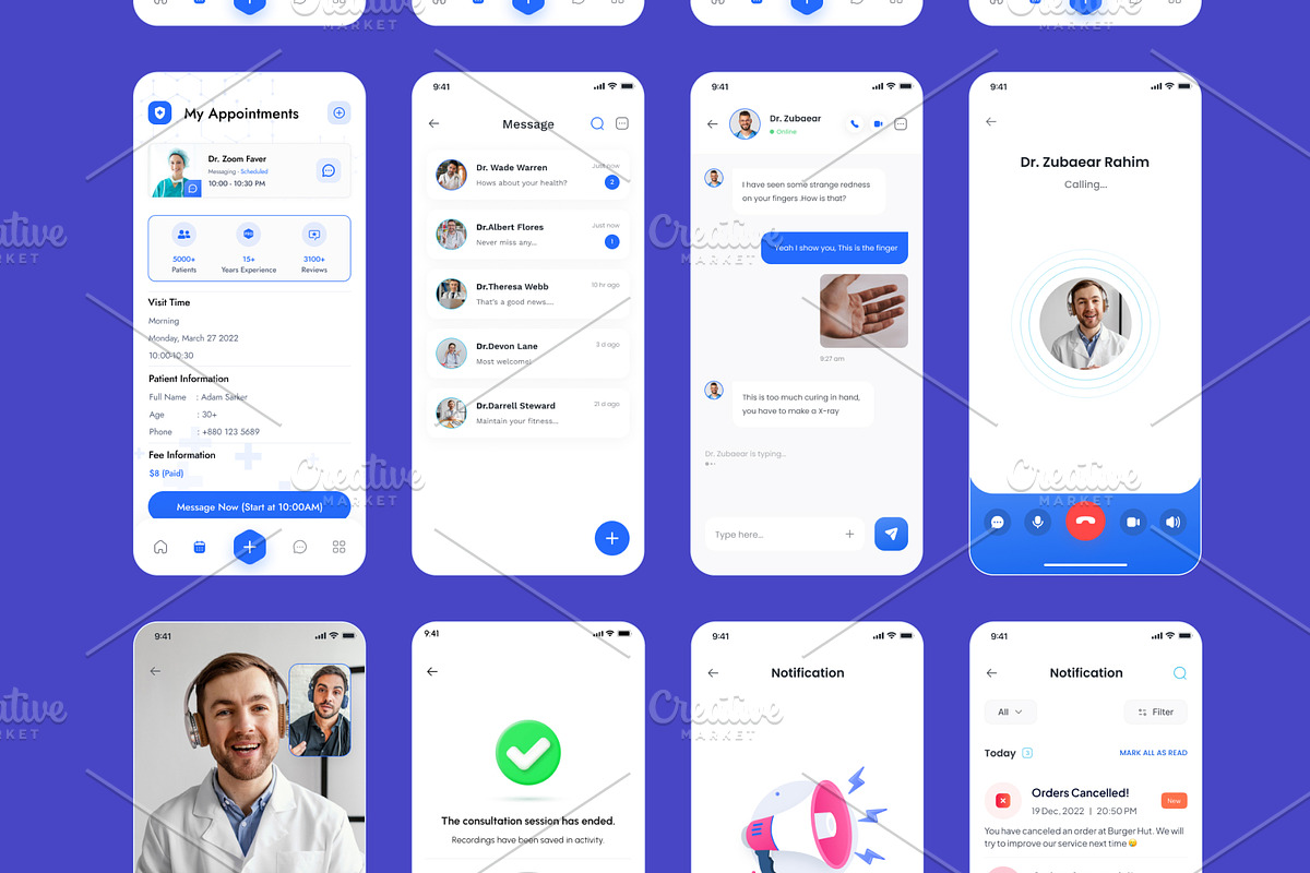 DoctorPlus - Medical Doctor App UI, an UI Kit Template by DesignsLab (Photo 8 of 9)