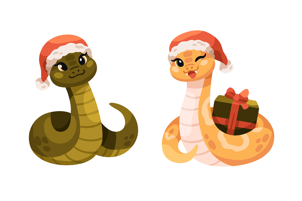 Cute snakes, Chinese New Year mascot, an Animal Illustration by Good Studio (Photo 2 of 16)