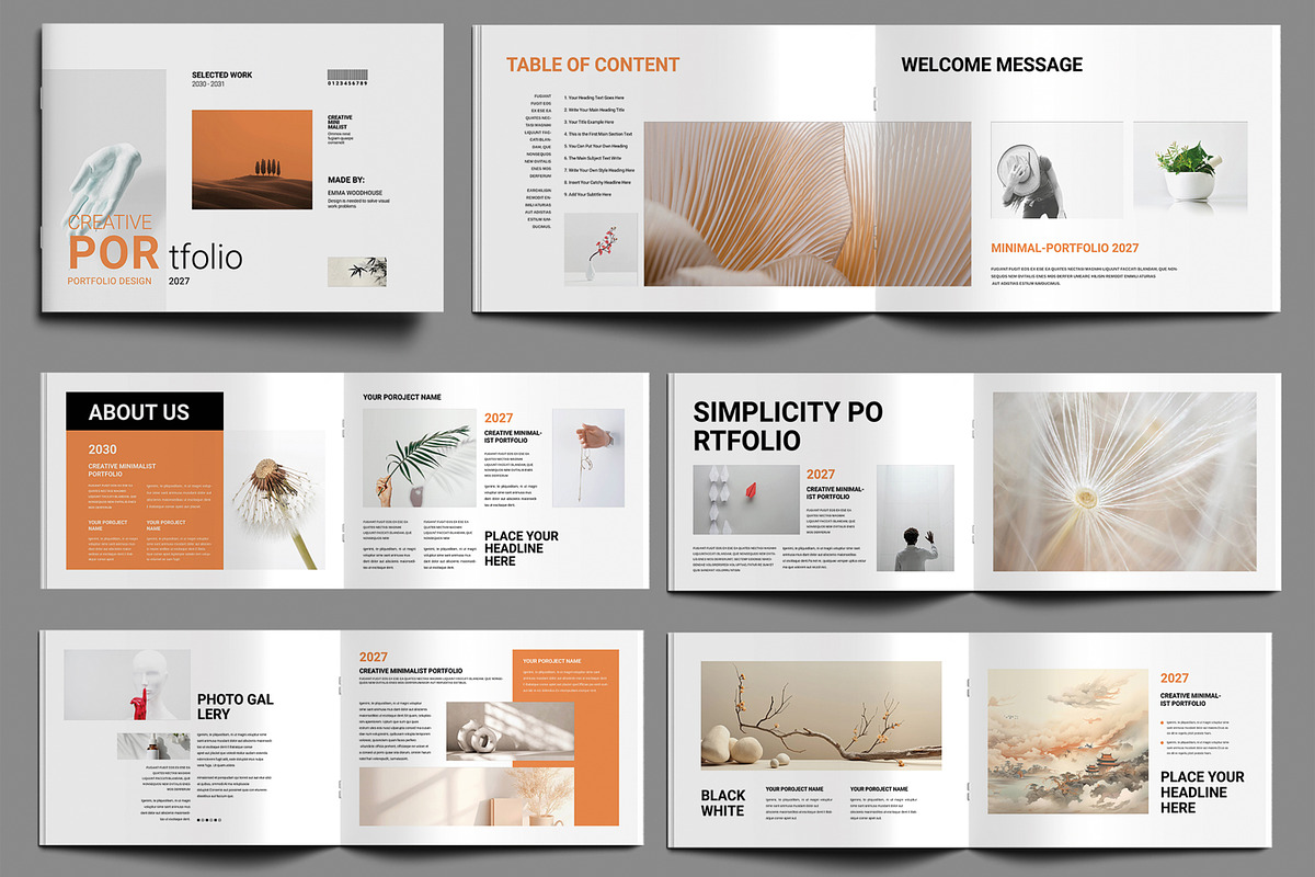 Minimalist Portfolio Design, a Brochure Template by MightyDesign (Photo 1 of 6)