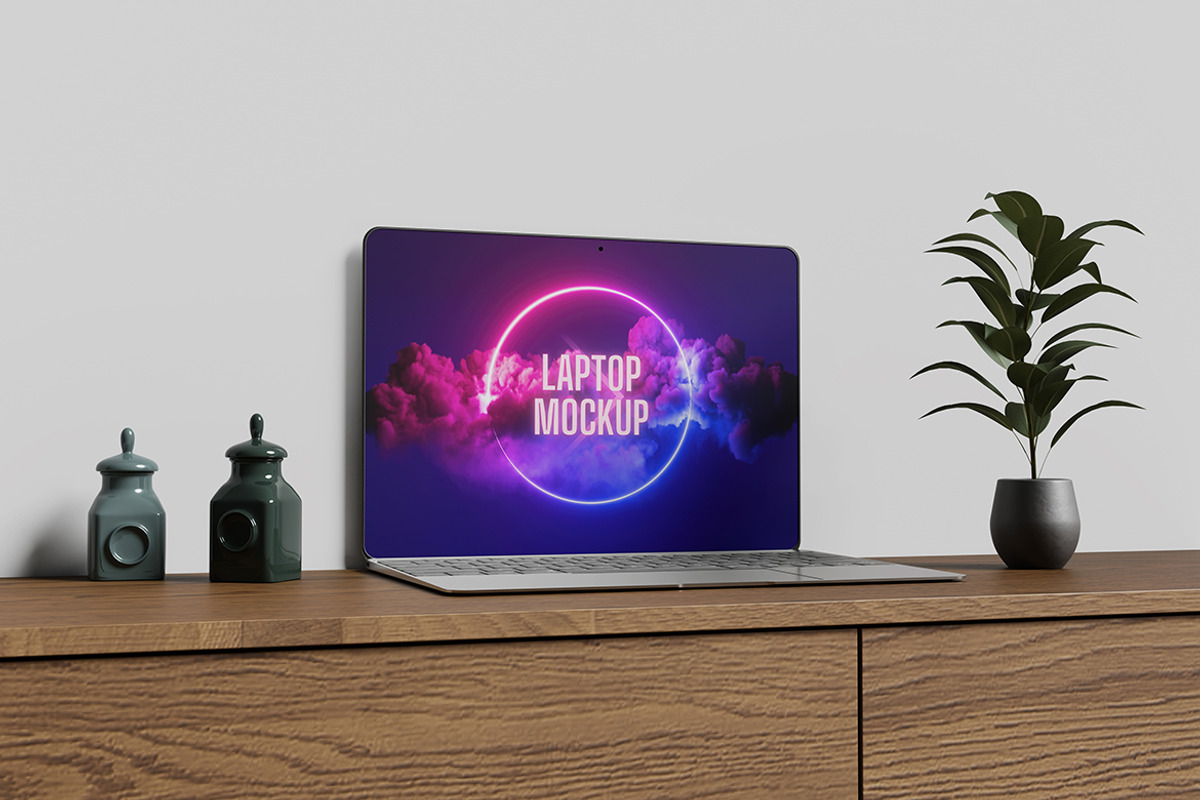 Laptop Mockup, a Wearable Device Mockup by MrLetters (Photo 3 of 5)