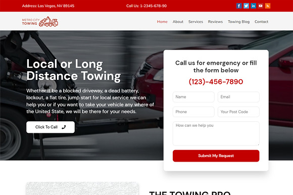 Towing Company WordPress Theme preview 6