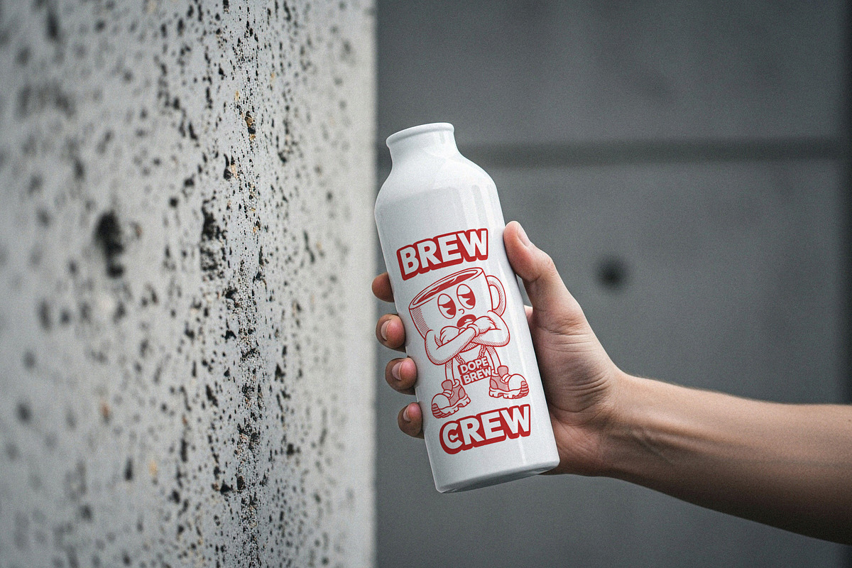 White Ceramic Thermos Mockup, a Product Mockup by Designer Dude
