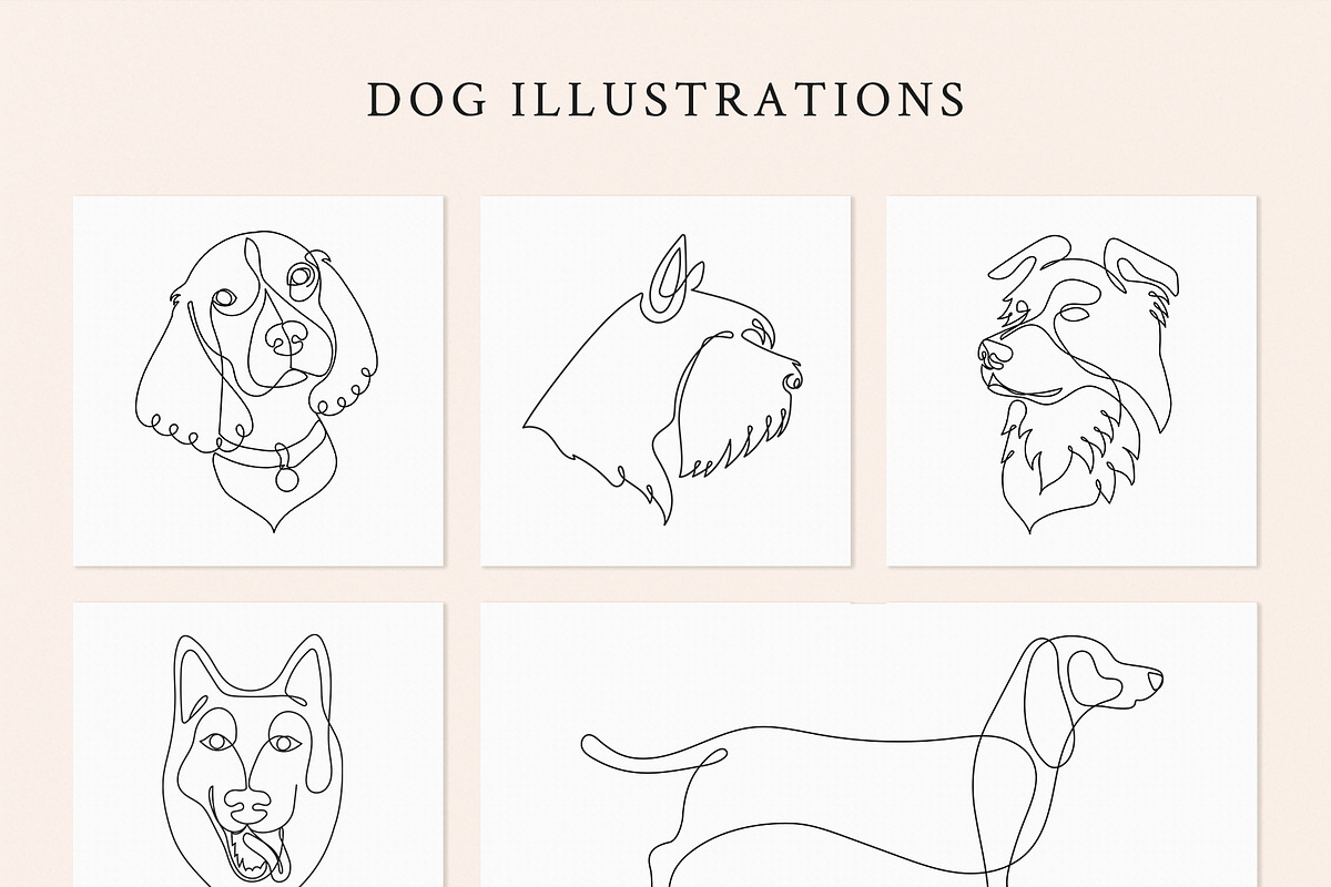 One Line Cats & Dogs: Elegant Pets, an Illustration by amber&ink (Photo 3 of 7)