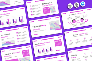Financial Data Report - Keynote, a Presentation Template by Iqsiart Studio