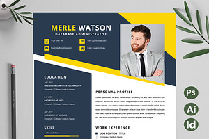 Yellow Minimal CV