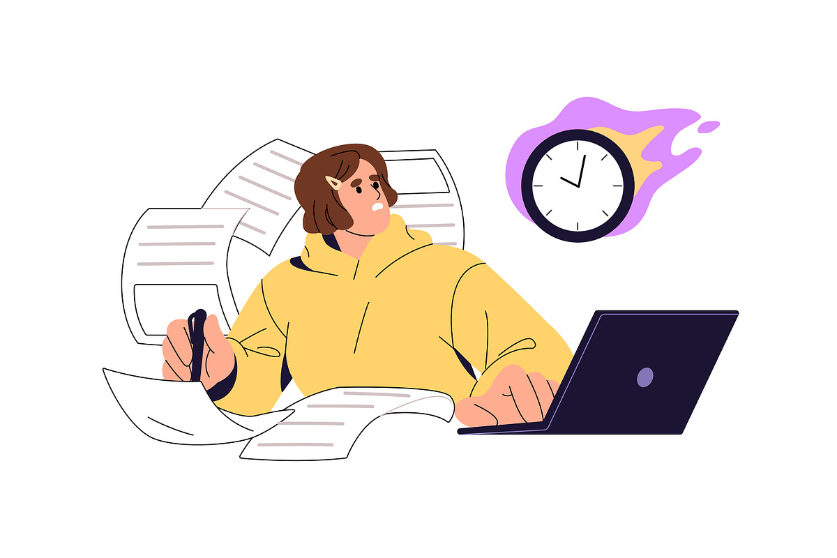 Students learning set. Education, an Education Illustration by PaperTrident (Photo 14 of 17)