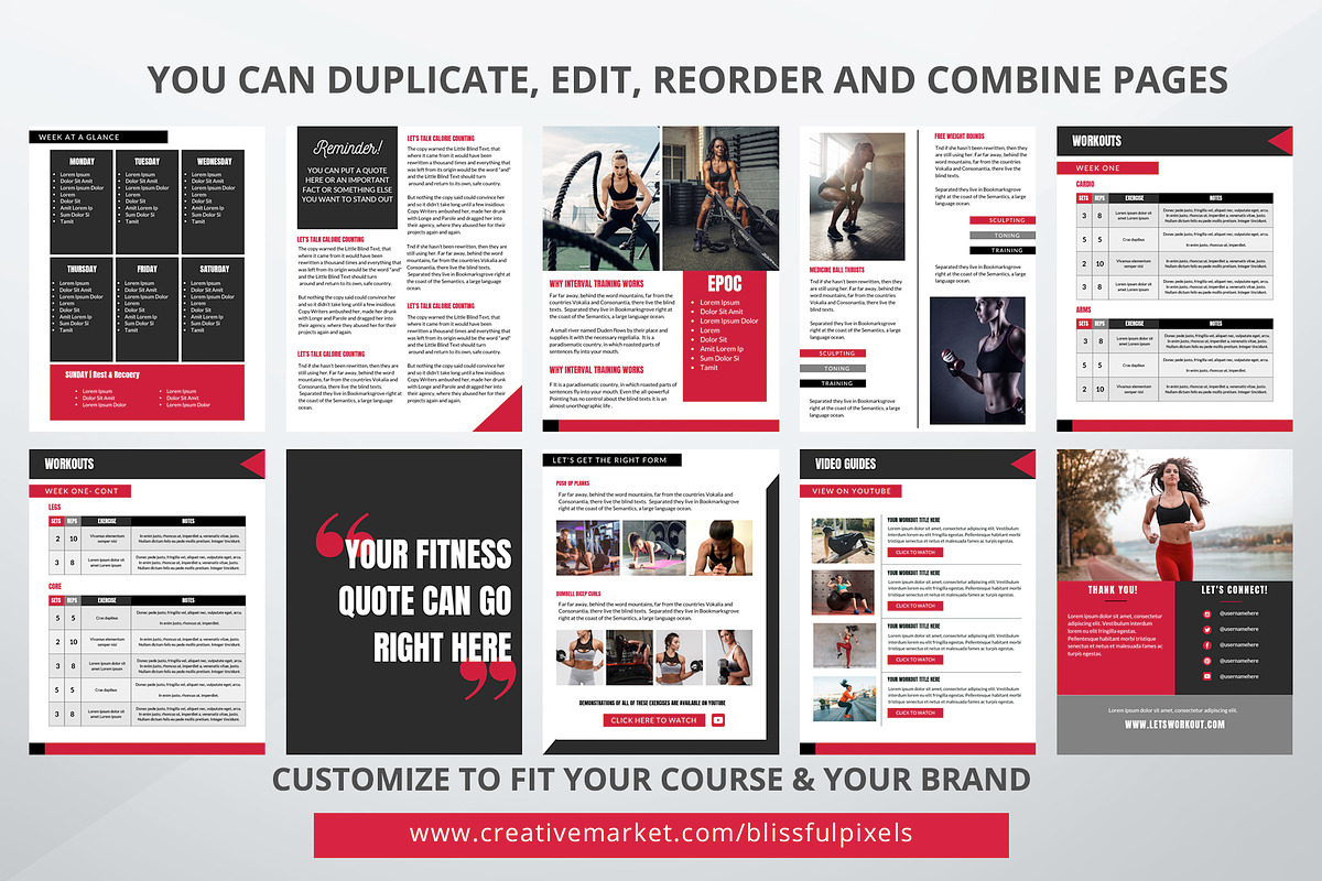 Fitness ebook Template, a Magazine Template by Blissful Pixels (Photo 5 of 6)