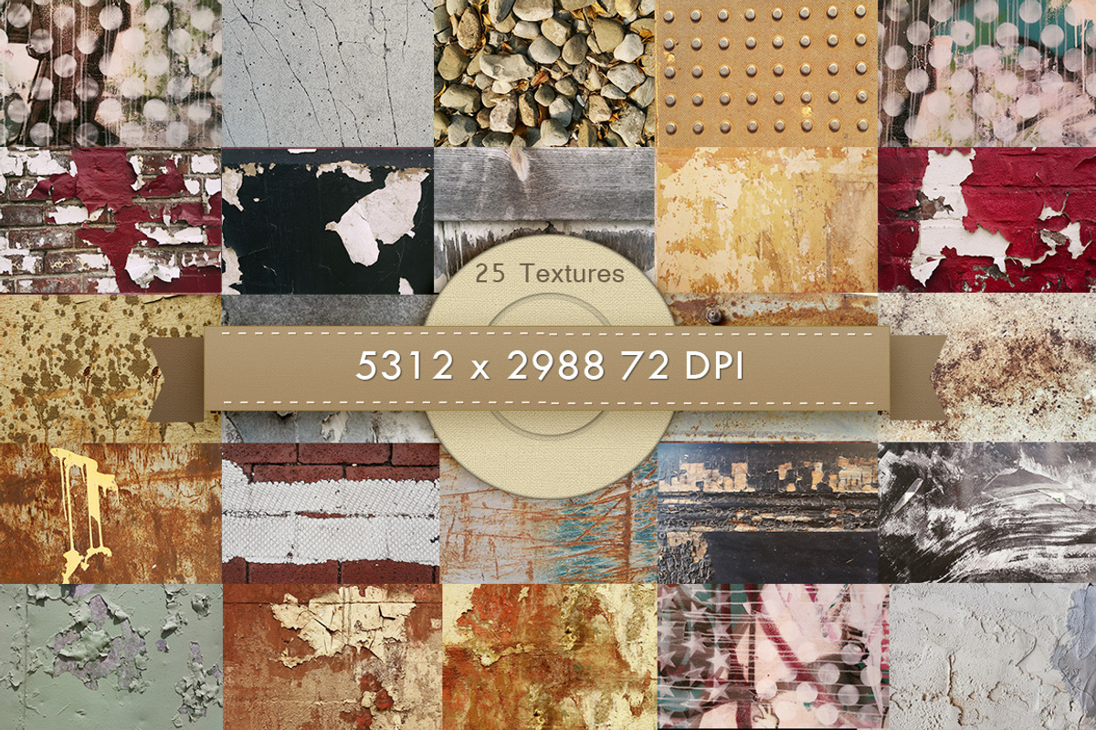 Urban Grunge V.05 Textures, a Texture Graphic by Posh Papers & Patterns (Photo 1 of 5)