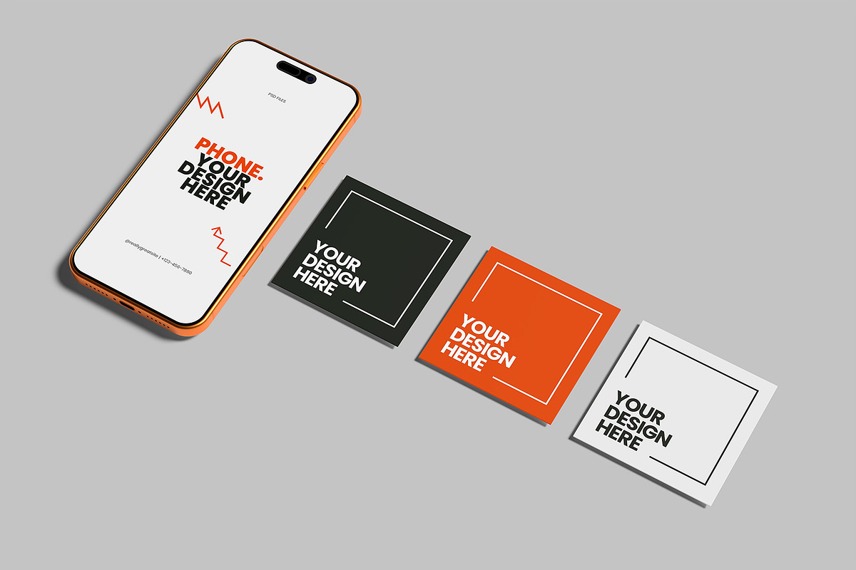 Instagram Post Mockup(Scene Creator), an iPhone Mockup by Graphiculon (Photo 4 of 11)