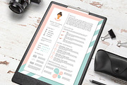 Feminine resume and cover letter, a Resume Template by UTM Studio (Thumbnail 5 of 5)
