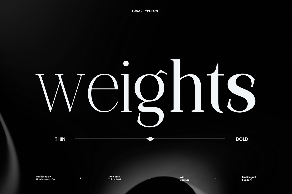 Lunar Type - Family Serif Font, a Serif Font by Flawless And Co (Photo 4 of 10)