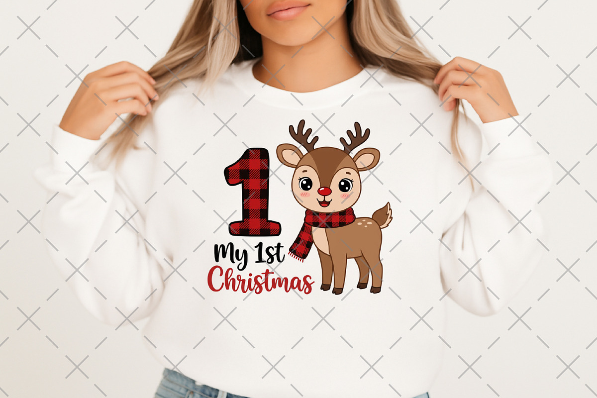 My First Christmas Reindeer PNG, an Illustration by Craft Nest (Photo 2 of 6)
