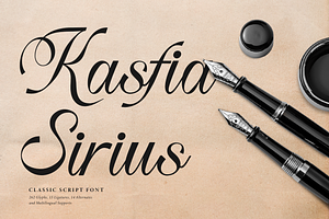 Kasfia Sirius | Classic Script, a Script Font by gracetype_studio