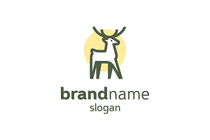 Deer Standing Lineart Logo, a Branding & Logo Template by ika trisiana
