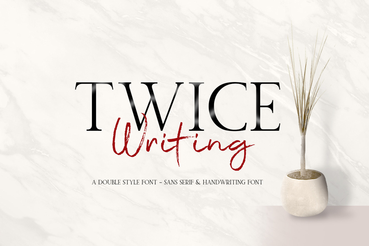 Twice Writing, a Script Font by khurasan (Photo 1 of 7)