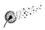 Dandelion Blow Silhouette Bundle, an Illustration by yasushie (Thumbnail 30 of 31)