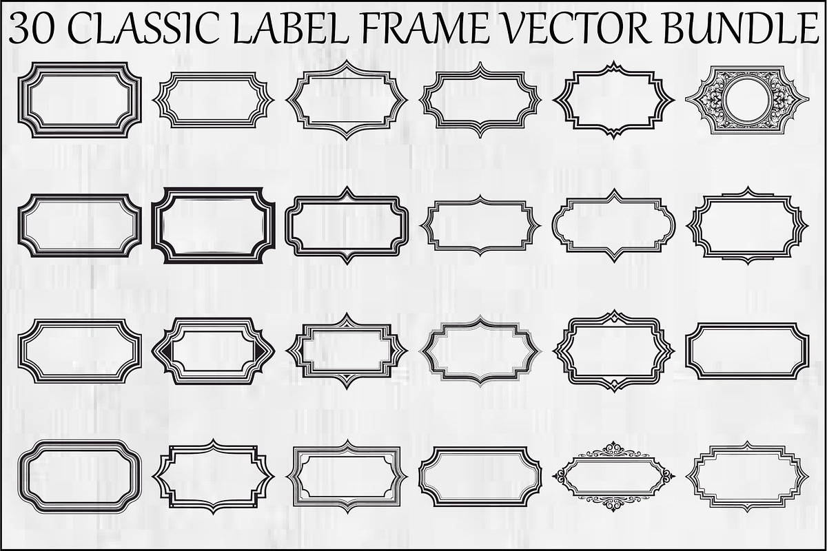 Classic Label Frame Vector Bundle, an Illustration by hafijul (Photo 1 of 30)