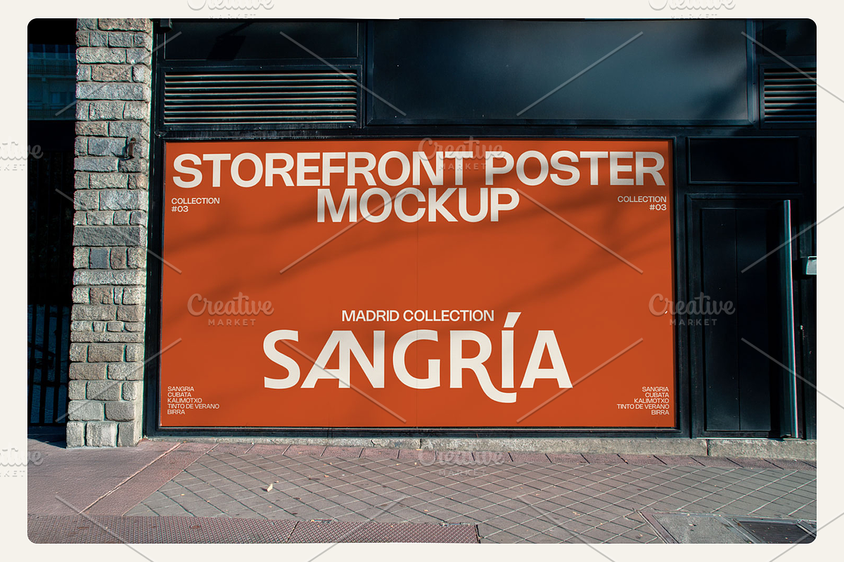 Storefront Poster Mockup PSD, an Advertising Mockup by Bruto Mockups (Photo 3 of 3)